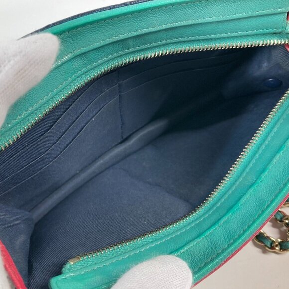 CHANEL Pink Caviar Leather Logo Pochette Shoulder Bag - Picture 13 of 14